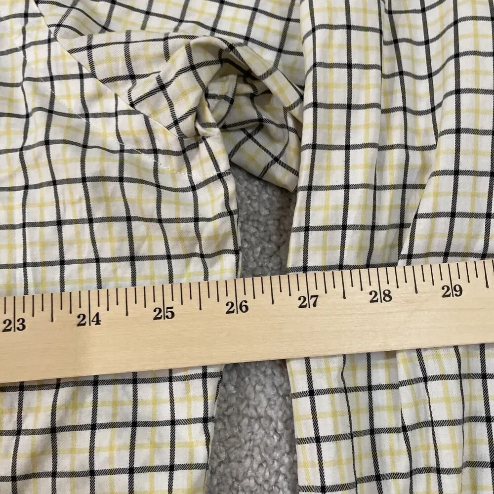 Polo Ralph Lauren Button Up Shirt Mens Extra Large Plaid 100%‎ Cotton Yellow